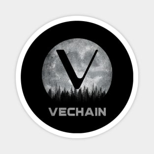 Vintage Vechain VET Coin To The Moon Crypto Token Cryptocurrency Blockchain Wallet Birthday Gift For Men Women Kids Magnet